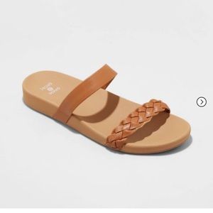 Shade & Shore Tan Braided Sandals
